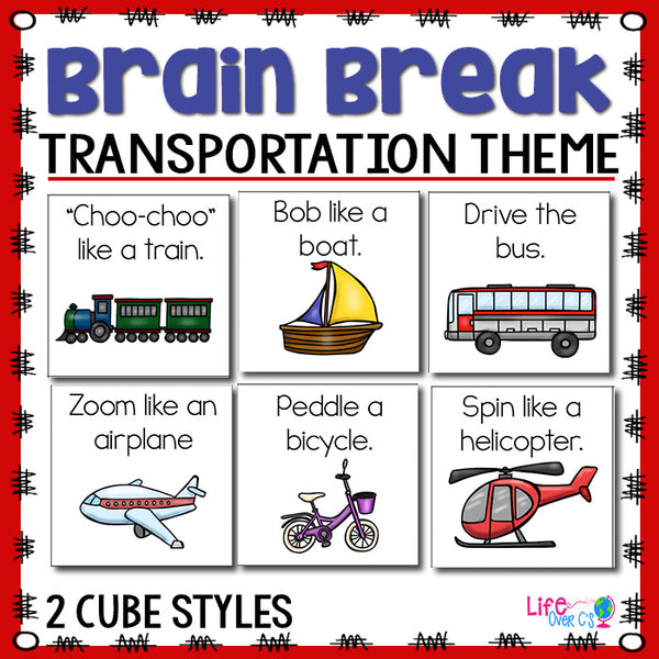 Brain Break Cube | Transportation Theme