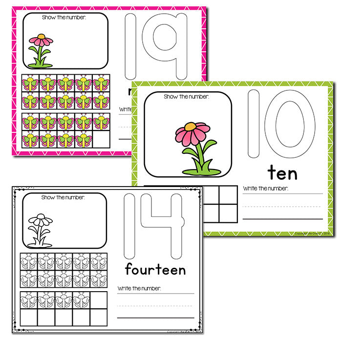 Butterfly Theme Numbers 1-20 Counting Activities | Counting to 20 | Math Centers