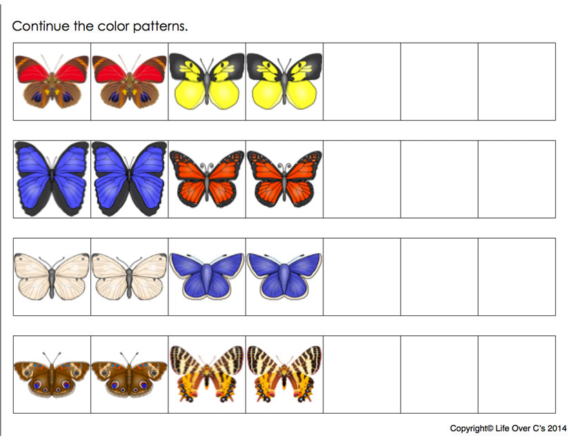 Butterfly Life-Cycle Pattern Mats