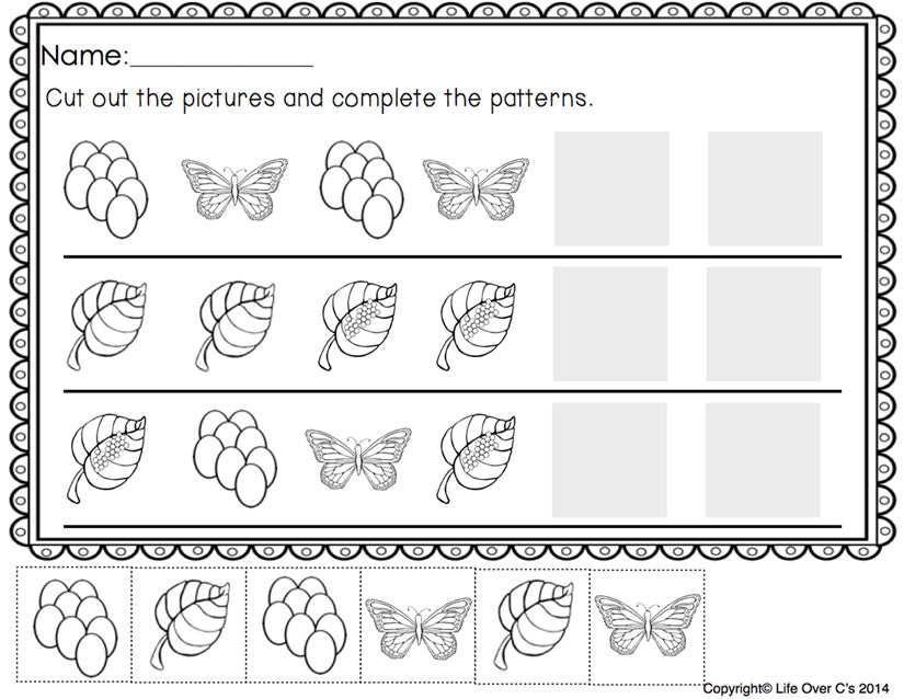 Butterfly Life-Cycle Pattern Mats