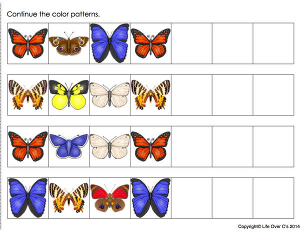 Butterfly Life-Cycle Pattern Mats