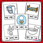 CVC Word Family Clip Cards | Literacy Centers for Kindergarten