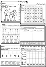 10 activities for learning the ad word family! Puzzles, dice, mini-books, tracing, coloring and more!