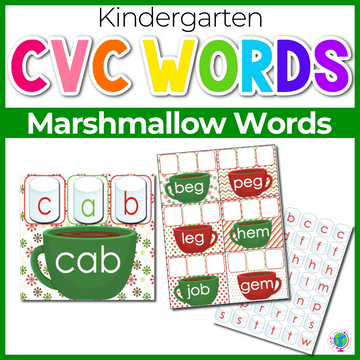 Marshmallow CVC Word Family Mats