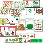 This Christmas Pre-K printable math and literacy bundle has over 37 hands-on centers for pre-k and kindergarten. Kids will love counting, using tracing cards, playing games and more!