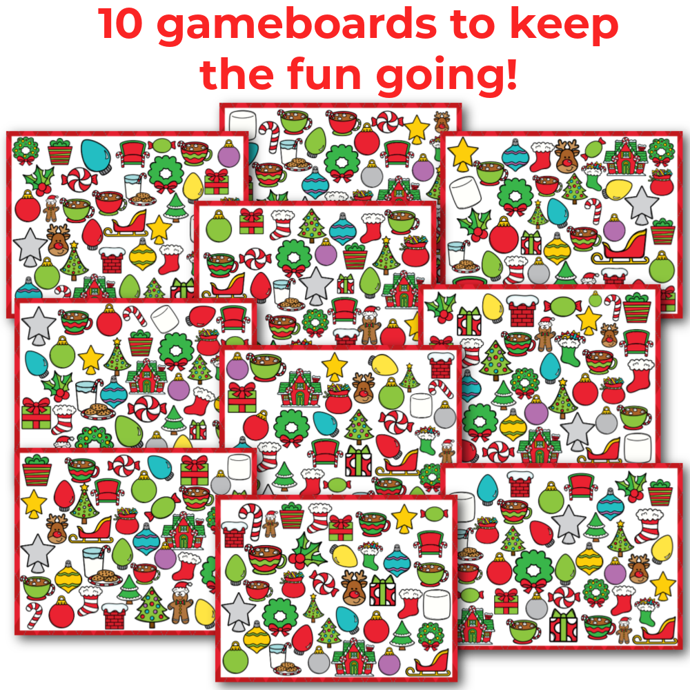 Christmas Theme I Spy 'Flip' Board Game