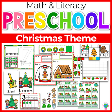 Christmas Math & Literacy Centers for Pre-K/Preschool BUNDLE