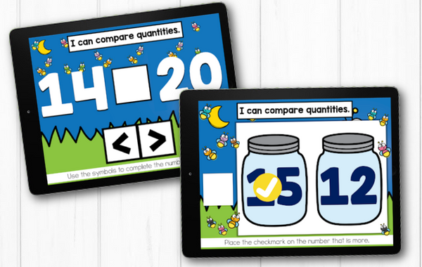 Comparing Numbers 1-10 Firefly Theme Digital and Printable Activities