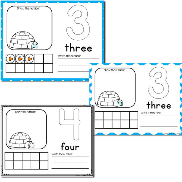 Snow Theme Numbers 1-20 Counting Activities | Counting to 20 | Math Centers