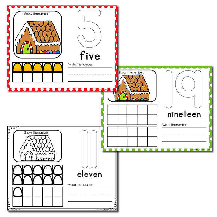 Christmas Theme Numbers 1-20 Counting Activities | Counting to 20 | Math Centers