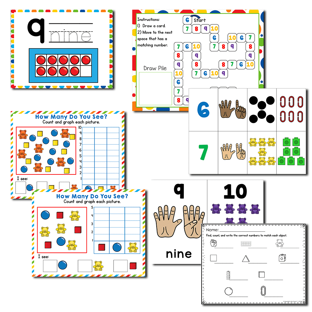 Numbers 0-10 | Kindergarten Math Centers