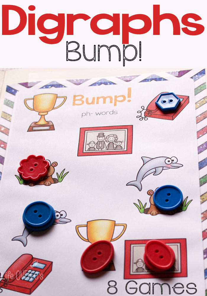 Learn to read the fun way by playing these digraph bump games! 8 unique games!