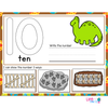 1-20 Dinosaur Number Recognition Mats | Ten-frames, Array, Tally Marks
