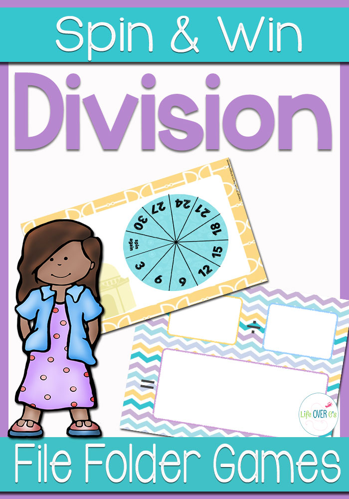 Practicing division facts has never been so fun! This Division Fact Spin & Win! partner game is a great way to review math facts with your students!
