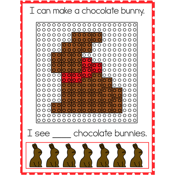 Fine Motor Mats for Easter | Building Bricks