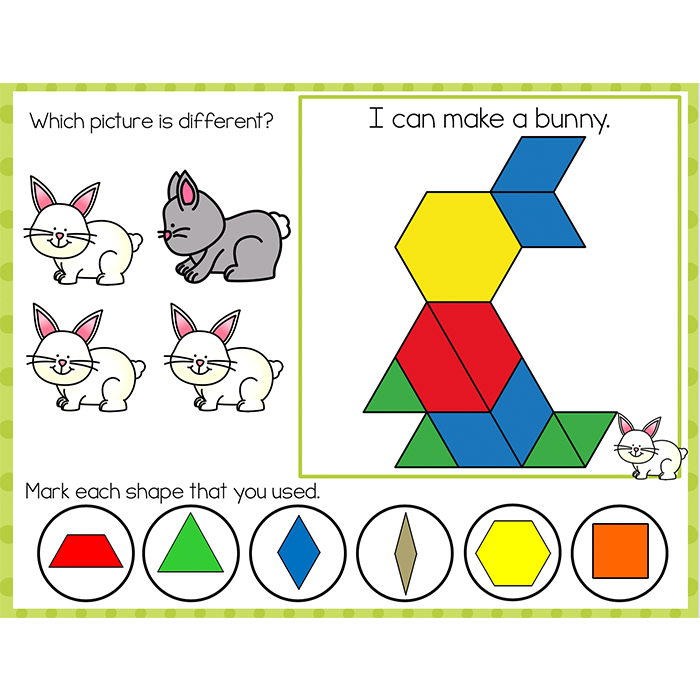 Fine Motor Mats for Easter | Pattern Blocks