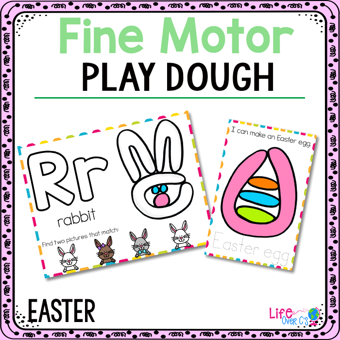 Playdough Fine Motor Mats for Easter