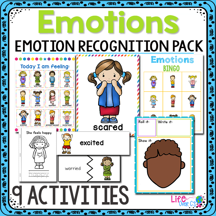 9 printable activities for teaching emotions.