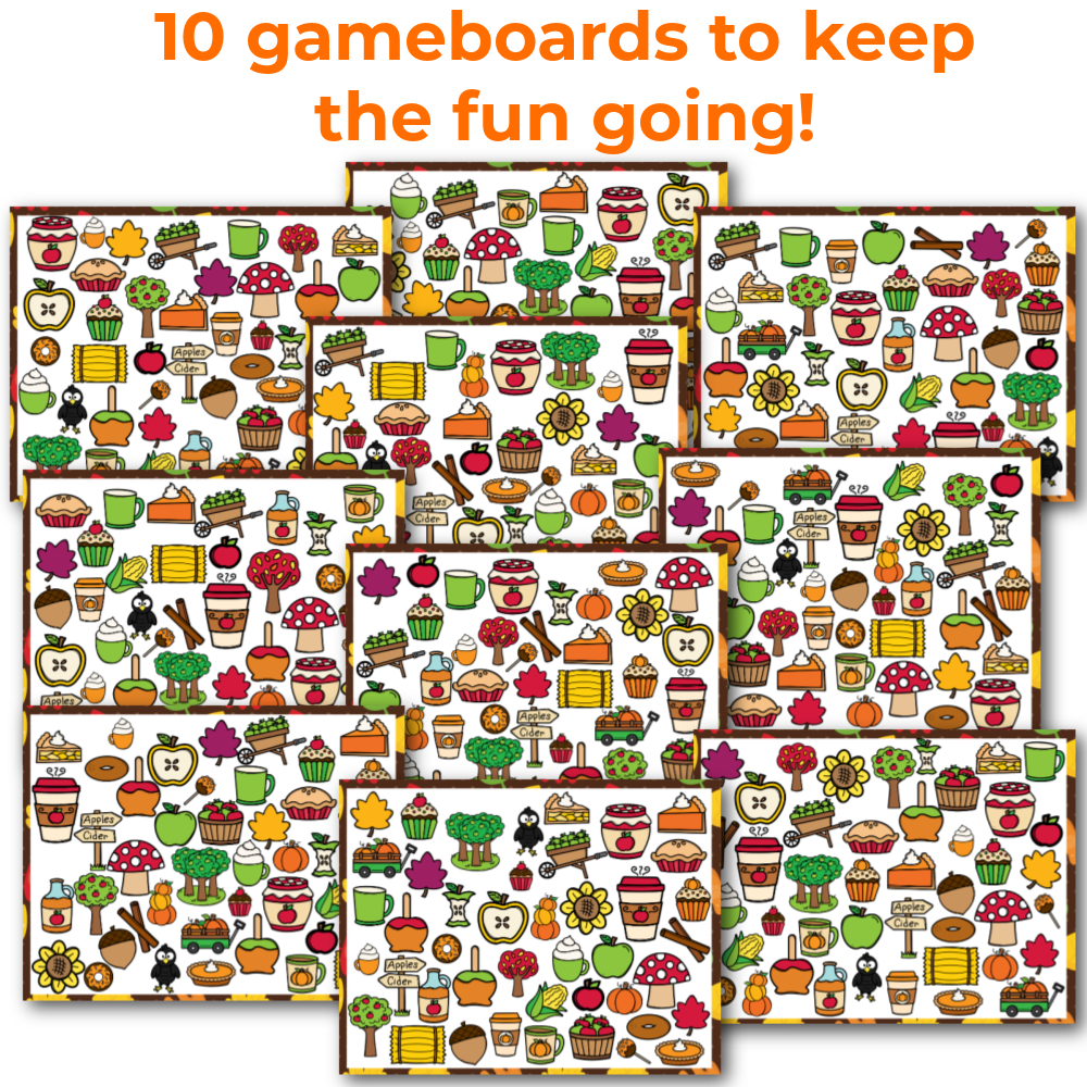 Fall Theme I Spy 'Flip' Board Game