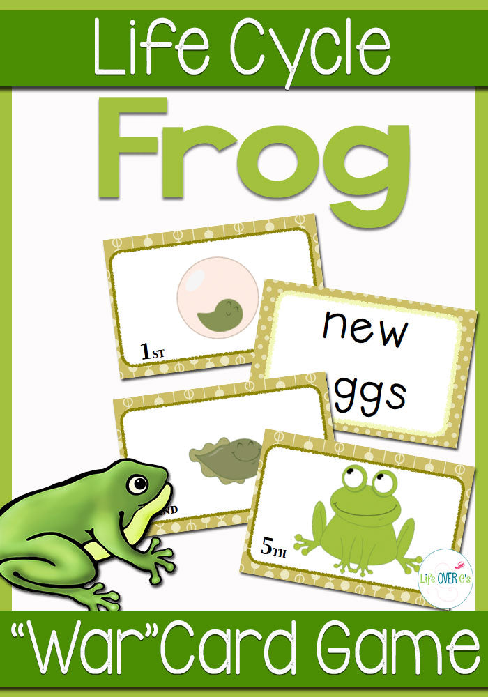Your students will love learning about the frog life cycle as they play this card game! The Frog Life Cycle Sequencing card game is played like a game of 
