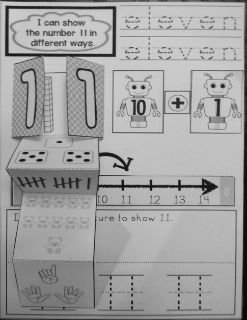 Interactive Math Notebooks for Numbers 1-10 & 11-20