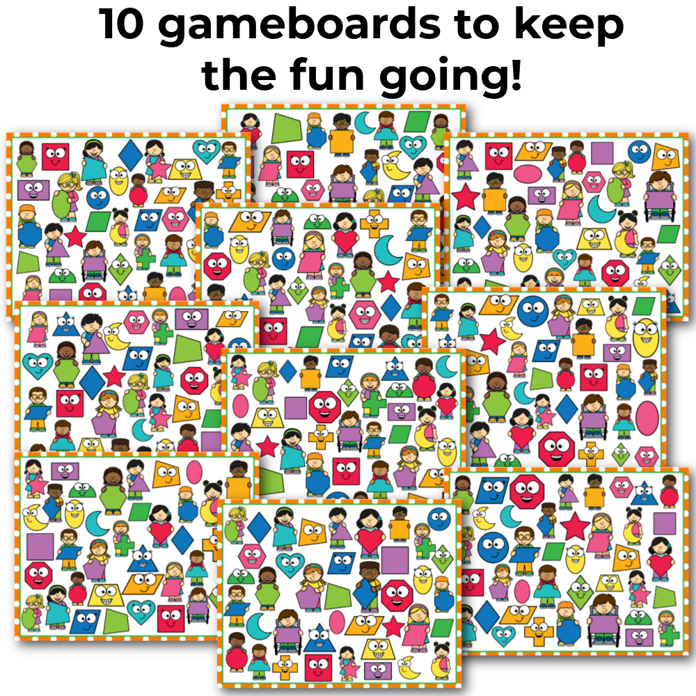 2D Shapes Theme I Spy 'Flip' Board Game