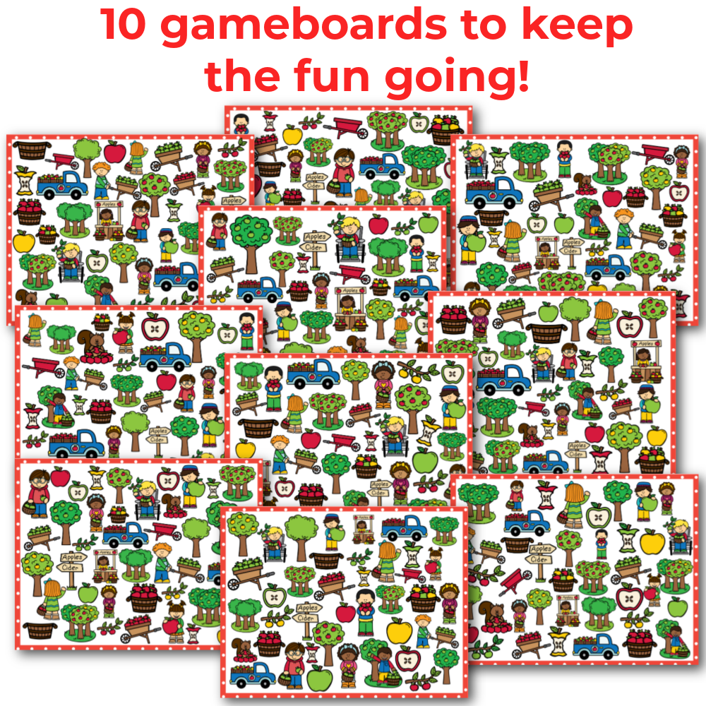 Apple Orchard Theme I Spy 'Flip' Board Game