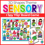3D Shapes Theme I Spy 'Flip' Board Game