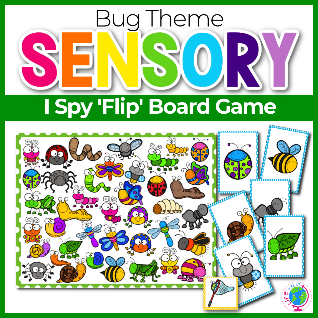 Bug and Insect Theme I Spy 'Flip' Board Game – lifeovercs
