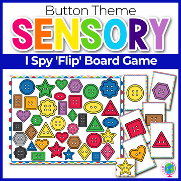 Shape Button Theme I Spy 'Flip' Board Game