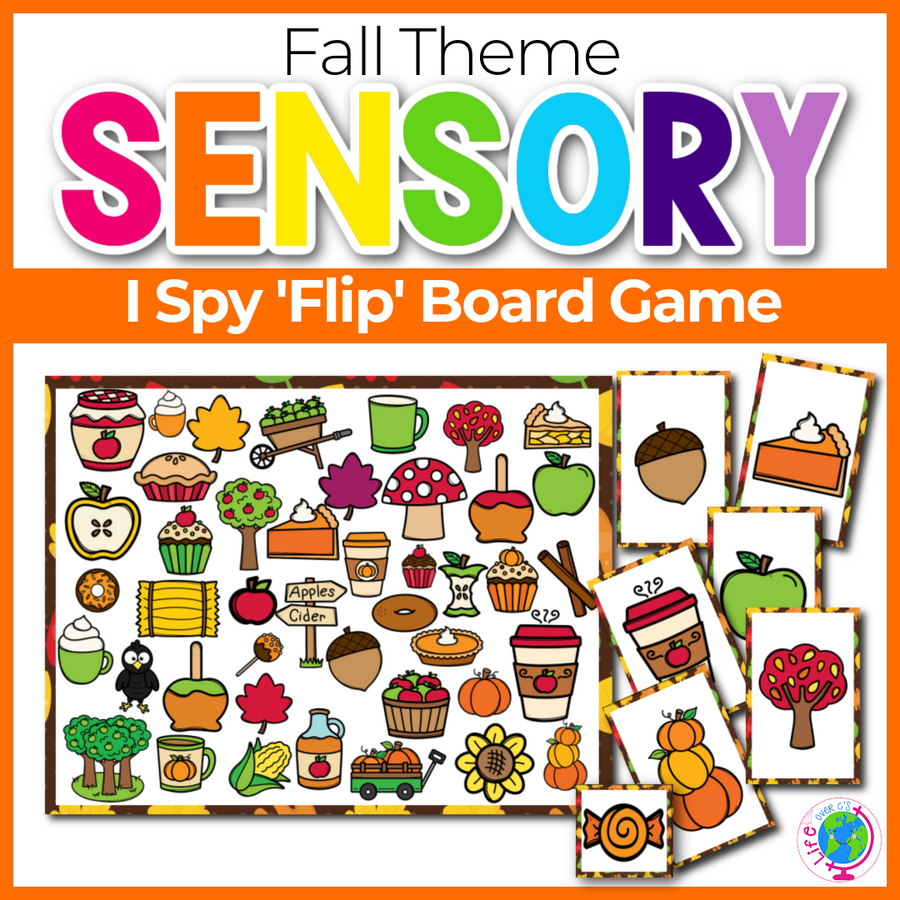 Fall Theme I Spy 'Flip' Board Game