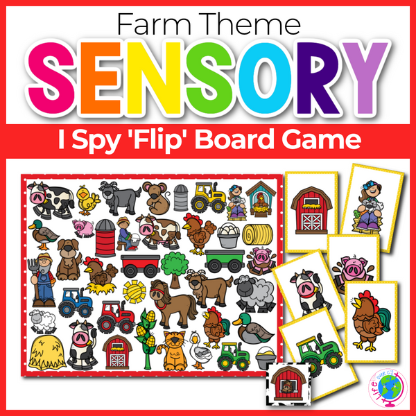Farm Theme I Spy 'Flip' Board Game
