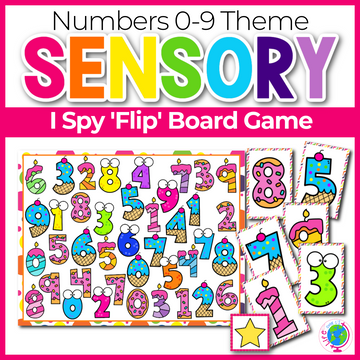 Numbers 0-9 Theme I Spy 'Flip' Board Game