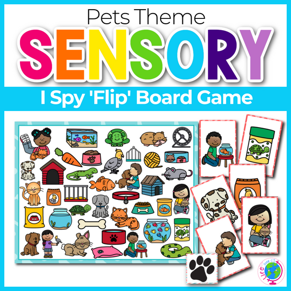 Pets Theme I Spy 'Flip' Board Game