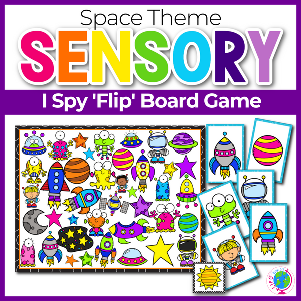 Space Theme I Spy 'Flip' Board Game