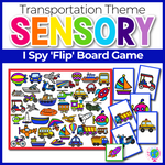 Transportation Theme I Spy 'Flip' Board Game