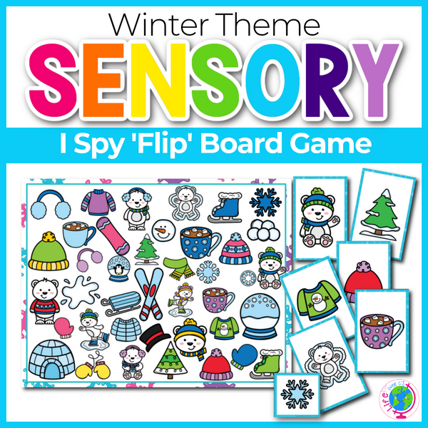 Winter Theme I Spy 'Flip' Board Game