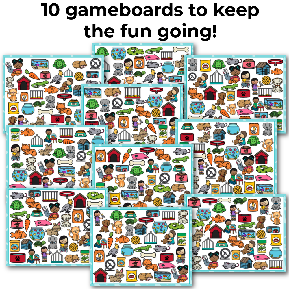 Pets Theme I Spy 'Flip' Board Game