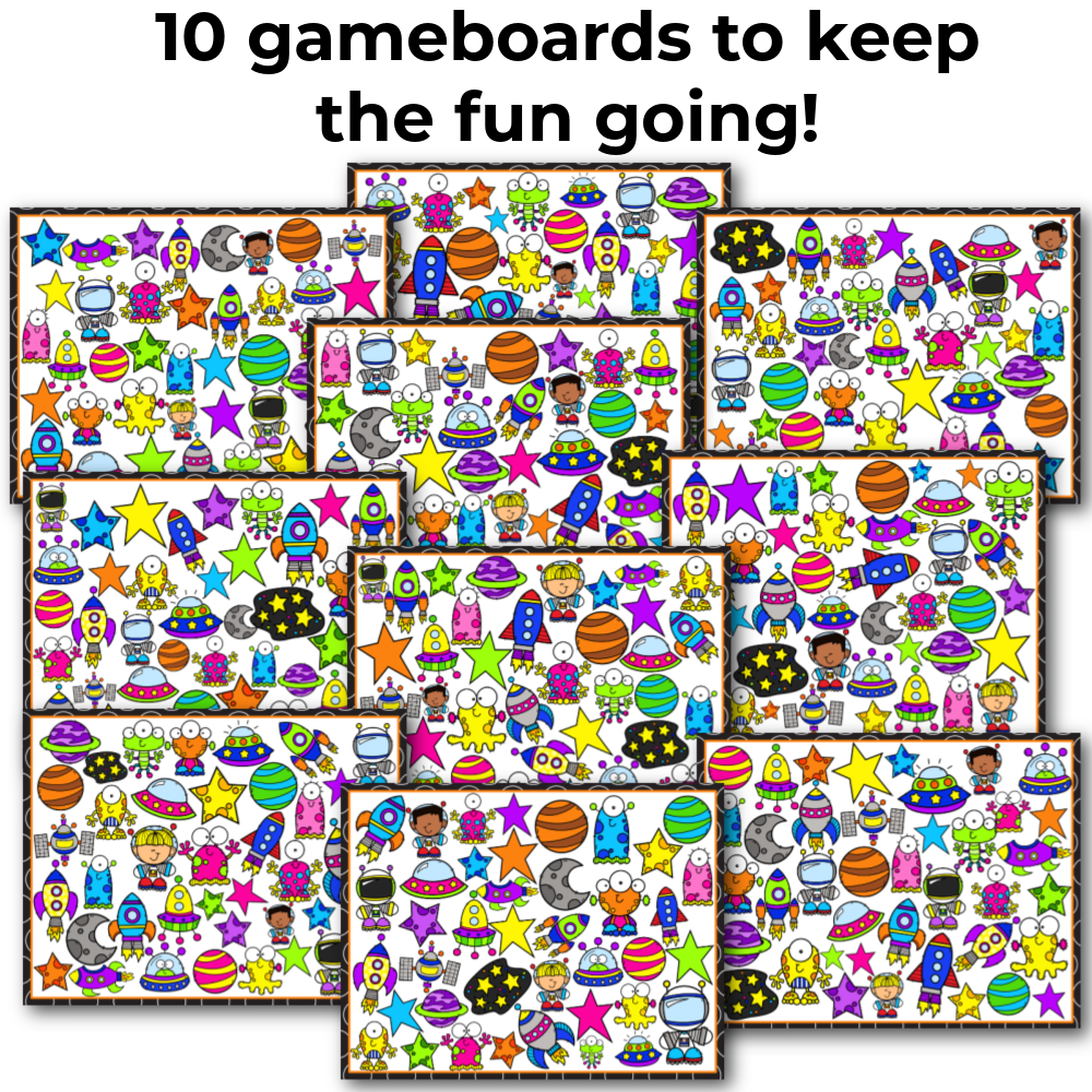 Space Theme I Spy 'Flip' Board Game