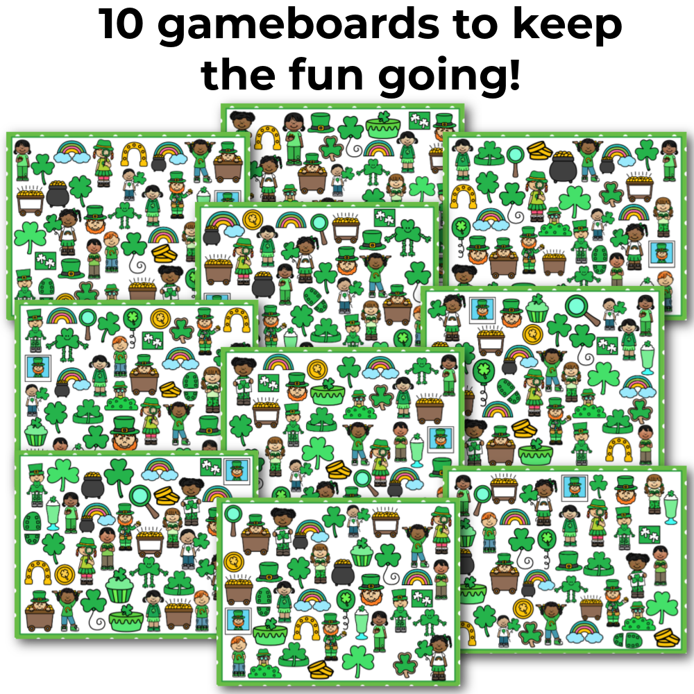 St. Patrick's Day Theme I Spy 'Flip' Board Game