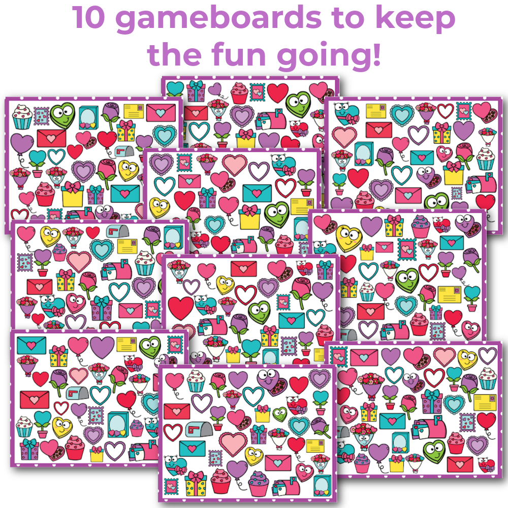 Valentine's Day Theme I Spy 'Flip' Board Game
