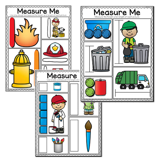 Community Helpers Measurement | Pre-K/Preschool Math Centers