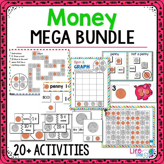 Money Pack | Coin Identification | Kindergarten Math Centers