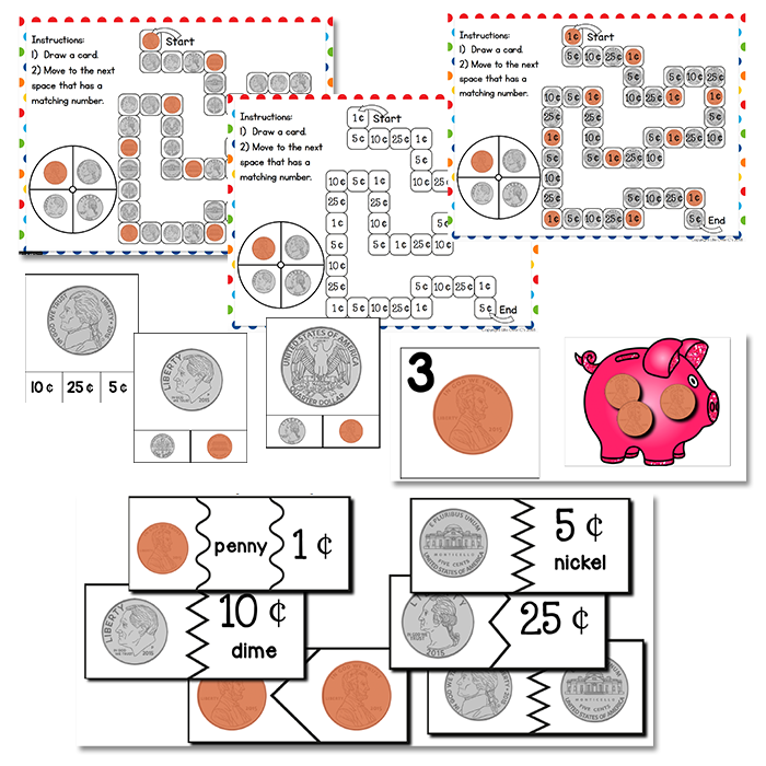 Money Pack | Coin Identification | Kindergarten Math Centers