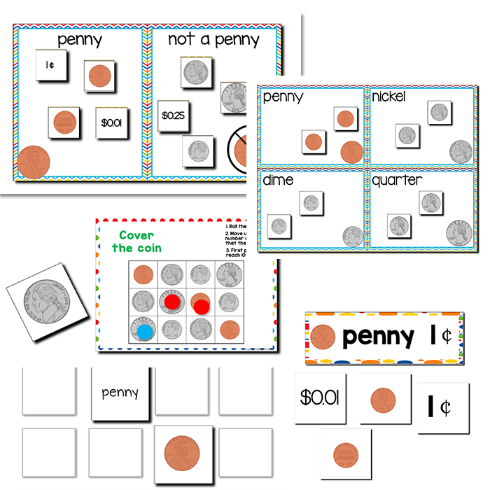 Money Pack | Coin Identification | Kindergarten Math Centers