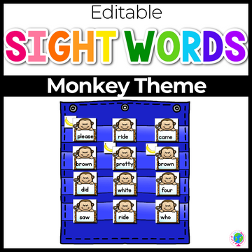 Sight Word Editable Hide & Seek Pocket Chart Cards | Zoo Theme