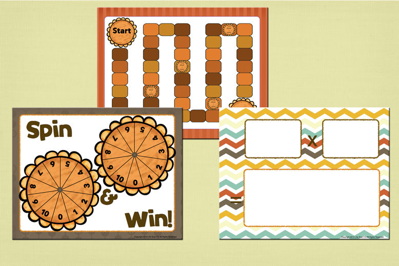 Practice multiplication facts with this fun partner game. Kids will love leaning their multiplication facts as they travel though the game board.
