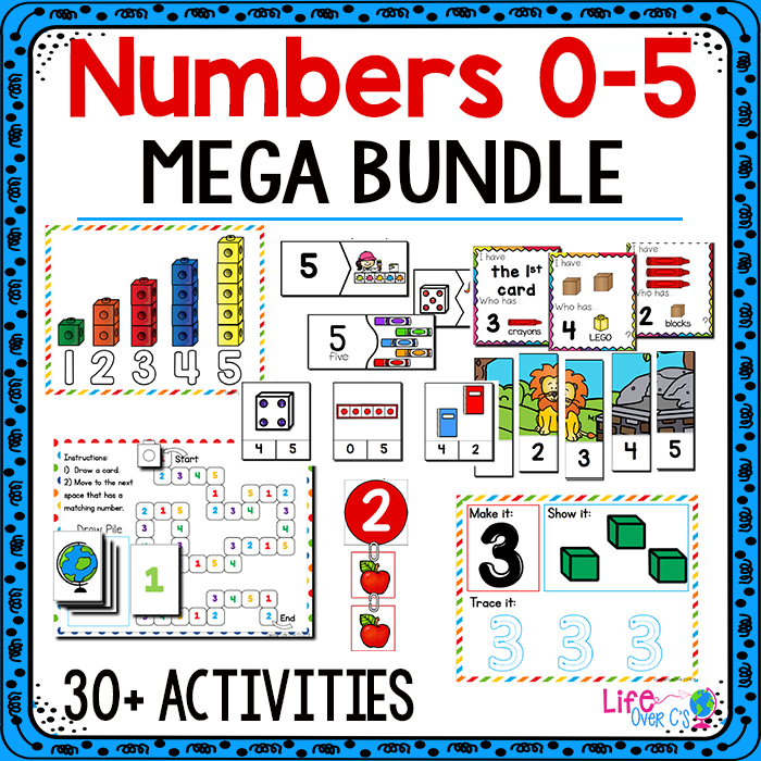 Numbers 0-5 | Pre-K/Preschool Math Centers