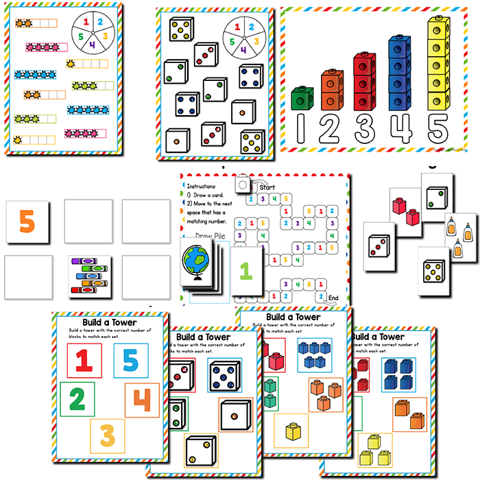Numbers 0-5 | Pre-K/Preschool Math Centers