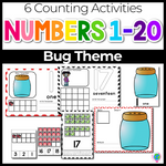 Bug Theme Numbers 1-20 Counting Activities | Counting to 20 | Math Centers